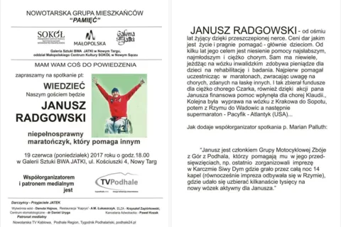 Janusz Radgowski - spotkanie z cyklu Mam Wam coś do powiedzenia