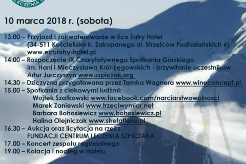 IX Charytatywne Spotkanie Górskie im. Hani i Mieczysława Król-Łęgowskich
