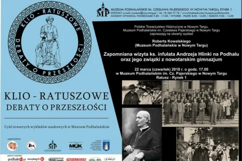 Wykład - Zapomniana wizyta ks. infułata Andrzeja Hlinki na Podhalu