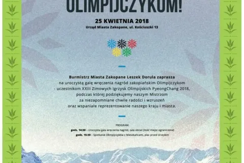 Uroczysta gala wręczenia nagród zakopiańskim Olimpijczykom