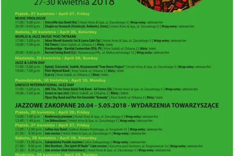 Wiosna Jazzowa Zakopane - Zakopane zaprasza na weekend majowy