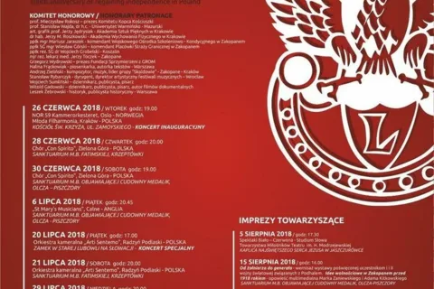 KONCERTY W ZAKOPANEM, LATO 2018, EDYCJA XIX