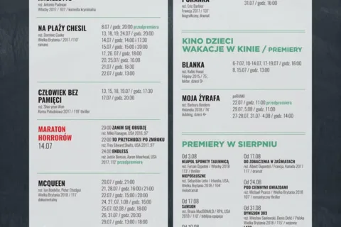 Kino Miejsce - repertuar na lipiec