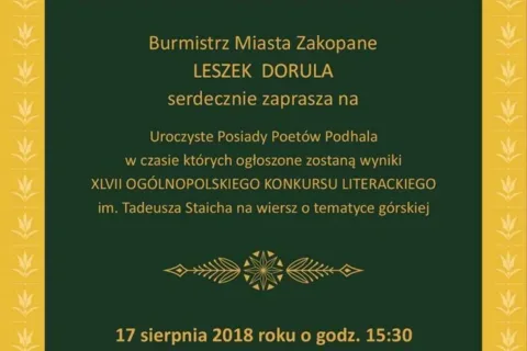Uroczyste Posiady Poetów Podhala