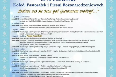 X Festiwal Kolęd, Pastorałek i Pieśni Bożonarodzeniowych