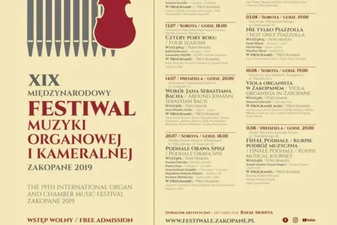 Weekend z muzyką organową w zakopiańskich kościołach