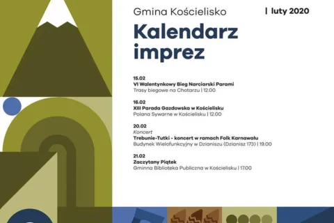 Kalendarz imprez GMINY KOŚCIELISKO - luty 2020