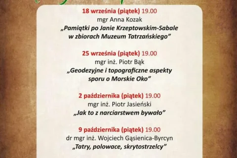 Cykl spotkań "Między nami pod Tatrami"