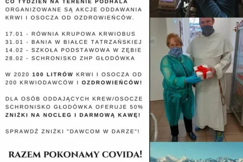 AKCJA ODDAWANIA KRWI - ZBIERAMY OSOCZE NA WALKĘ Z COVID OD OZDROWIEŃCÓW