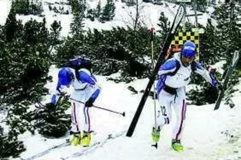 Ski-alpiniści na Gąsienicowej