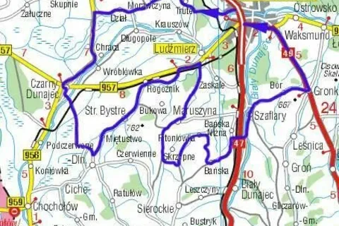 Czarny Dunajec & Maruszyna - 70,5km