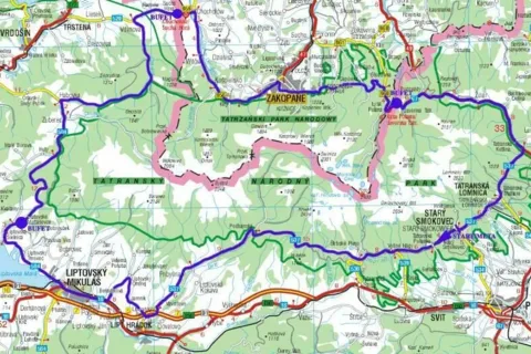 OKOLO VYSOKÝCH TATIER - 212km