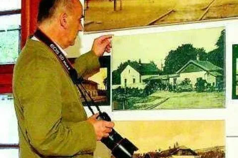 Miejskie uliczki sprzed 70 i 80 lat na starej fotografii