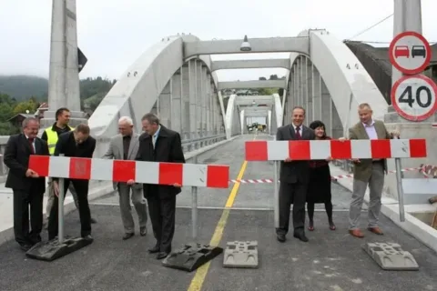 Otwarcie nowego mostu w Krościenku nad Dunajcem