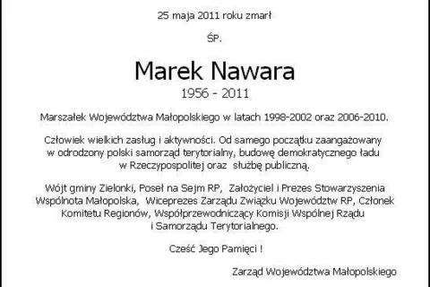 25 maja b.r. odszedł Marek Nawara