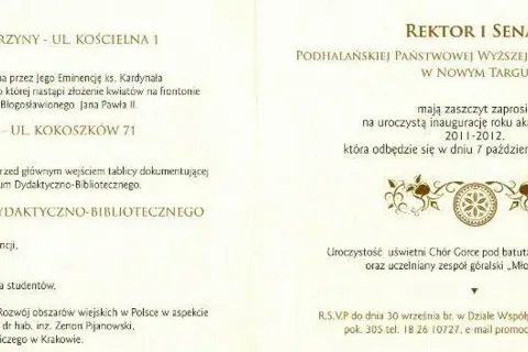 Uroczysta inauguracja roku akademickiego PPWSZ i UTW