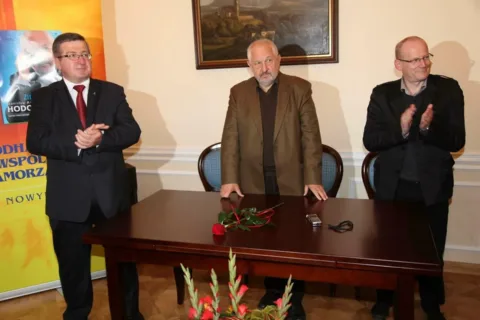 Senator Hodorowicz z honorami witany w nowotarskim ratuszu