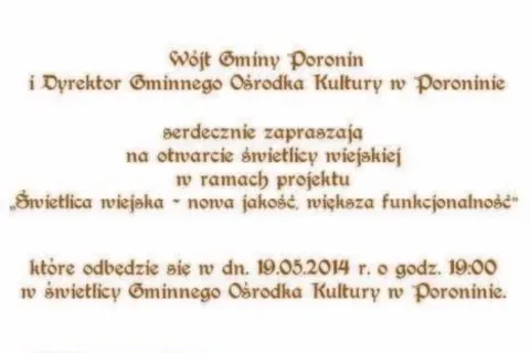 Świetlica wiejska – nowa jakość, większa funkcjonalność