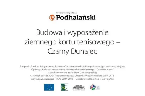 Pełnowymiarowy kort ziemny w Czarnym Dunajcu
