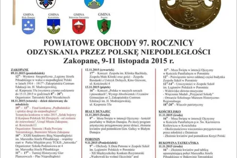 POWIATOWE OBCHODY 97. ROCZNICY ODZYSKANIA NIEPODLEGŁOŚCI