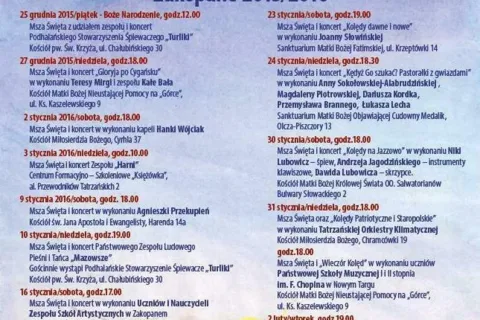 Trwa Festiwal Kolęd w Zakopanem