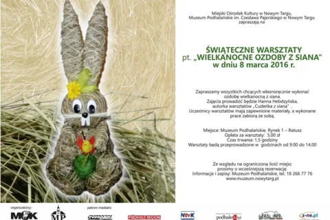 Świąteczne warsztaty pt. „Wielkanocne ozdoby z siana”