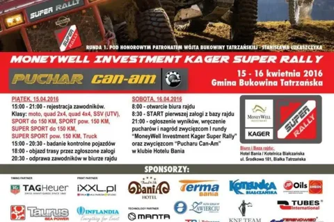 Ruszył Puchar markowy Can-Am! - Otwarcie sezonu MoneyWell Investment Kager SUPER RALLY 2016
