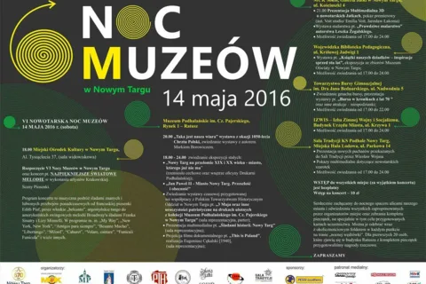 VI NOWOTARSKA NOC MUZEÓW 14 MAJA 2016 r.