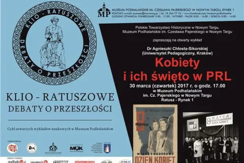 „Klio – ratuszowe debaty o przeszłości”, otwarty wykład pt. "Kobiety i ich święto w PRL" w
