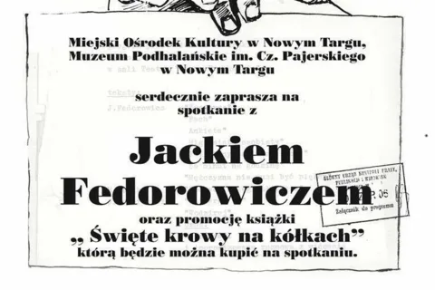 Spotkanie z Jackiem Fedorowiczem w Muzeum Podhalańskim im. Cz. Pajerskiego w Nowym Targu