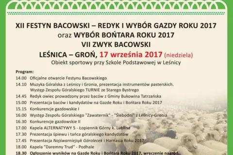 XII Festyn Bacowski - Redyk i Wybór Gazdy Roku 2017