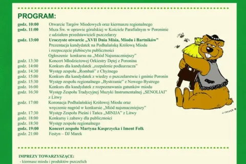 XVII DZIEŃ MISIA, MIODU I BARTNIKÓW