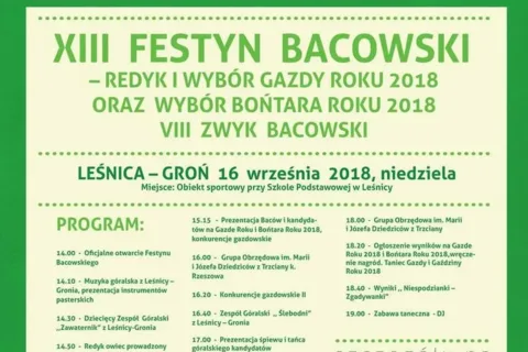 XIII FESTYN BACOWSKI oraz VIII ZWYK BACOWSKI - LEŚNICA – GROŃ