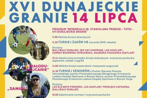 XVIII TATRZAŃSKIE WICI - Memoriał im. Stanisława Trebuni Tutki - XVI Dunajeckie Granie - Biały Dunaj