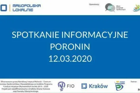 FIO Małopolska Lokalnie - Spotkanie Informacyjne w Powiecie Tatrzańskim