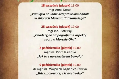 Cykl spotkań "Między nami pod Tatrami"