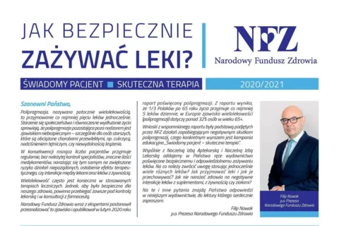 Kampania edukacyjna NFZ „Świadomy pacjent – skuteczna terapia”