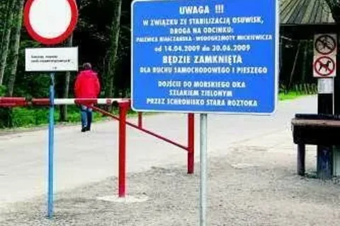 Droga do Morskiego Oka zamknięta