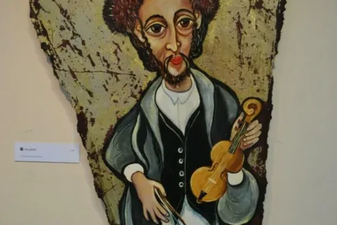 Prace Pana Ludwika - wystawa w holu nowotarskiego MOKu