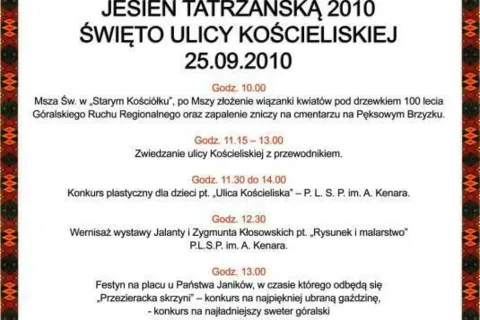 Jesień Tatrzańska, Święto ulicy Kościeliskiej
