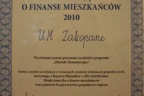 Zakopane dba o finanse mieszkańców