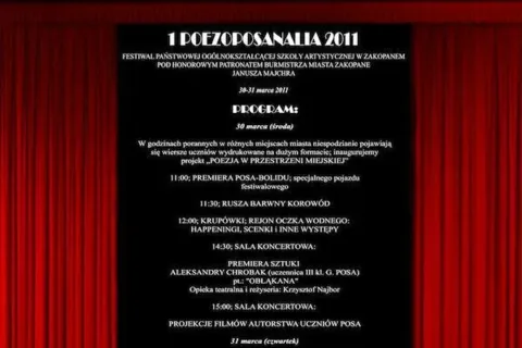 Poezoposanalia czyli festiwal Państwowej Ogólnokształcącej Szkoły Artystycznej w Zakopanem