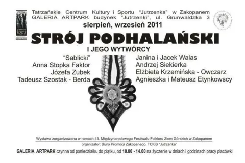 „Strój podhalański i jego wytwórcy” – wystawa w TCKiS „Jutrzenka” w Zakopanem