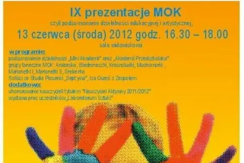 IX prezentacje MOK czyli podsumowanie działalności edukacyjnej i artystycznej