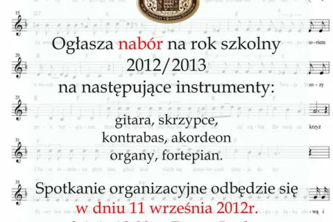 Nabór na rok szkolny 2012/2013