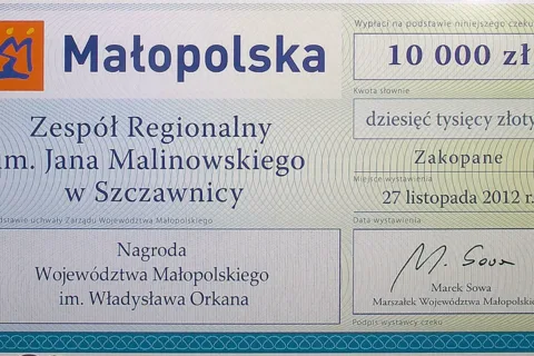 NAGRODA WOJEWÓDZTWA MAŁOPOLSKIEGO IM. WŁADYSŁAWA ORKANA