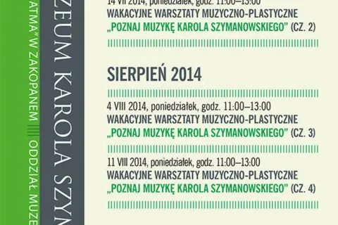 Edukacyjne warsztaty muzyczno-plastyczne "Poznaj muzykę Karola Szymanowskiego"