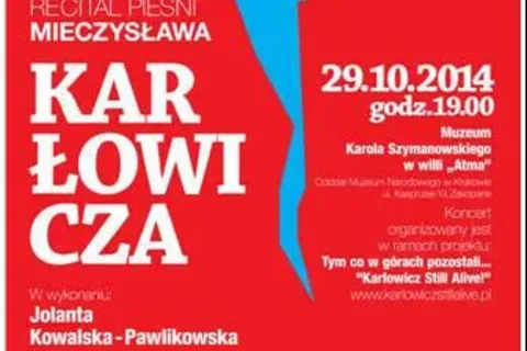 Recital pieśni Mieczysława Karłowicza