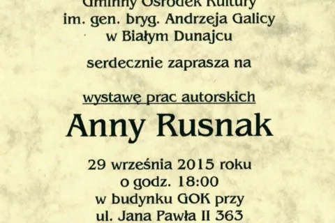 Wernisaz wystawy Anny Rusnak