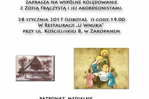 Wspólne kolędowanie z Zofią Frączystą i jej akordeonistami